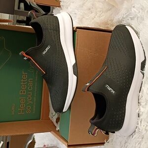 Kuru Atom Black Rainbow Plantar Fascitis Orthopedic Support Walking Slip On Shoe